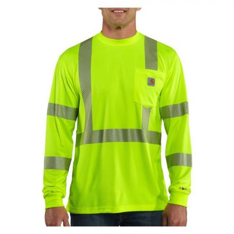 Men's Carhartt Force Hi-Vis Class 3 Long Sleeve T-Shirt Photo