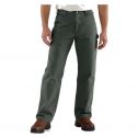 Men's Carhartt Washed Duck Flannel Lined Work Dungaree Pants
